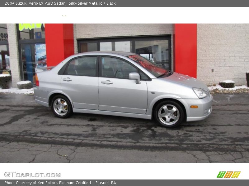 Silky Silver Metallic / Black 2004 Suzuki Aerio LX AWD Sedan