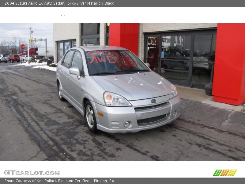 Silky Silver Metallic / Black 2004 Suzuki Aerio LX AWD Sedan