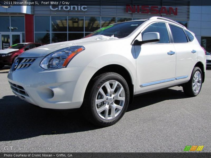 Pearl White / Gray 2011 Nissan Rogue SL