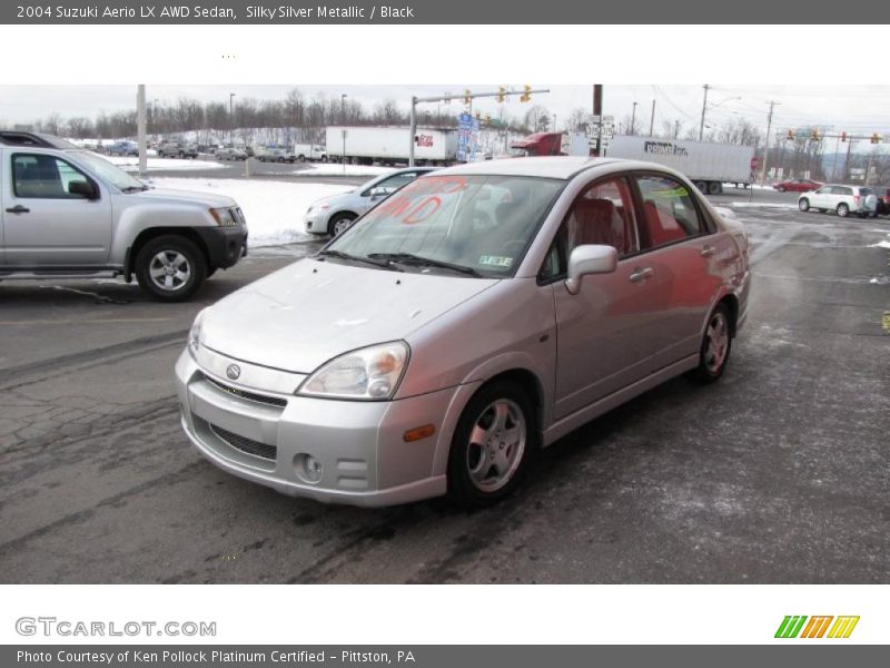 Silky Silver Metallic / Black 2004 Suzuki Aerio LX AWD Sedan