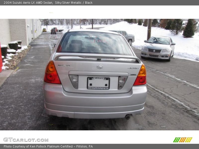 Silky Silver Metallic / Black 2004 Suzuki Aerio LX AWD Sedan