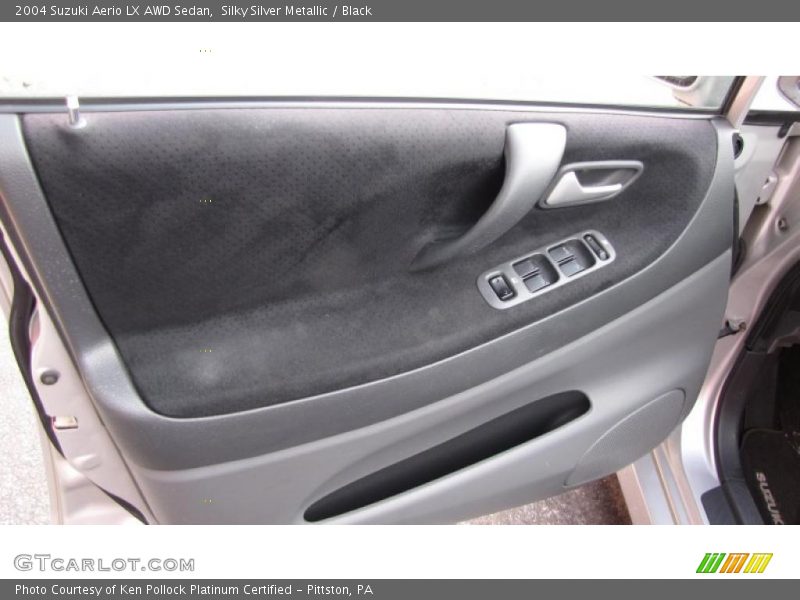 Silky Silver Metallic / Black 2004 Suzuki Aerio LX AWD Sedan