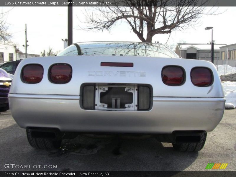 Sebring Silver Metallic / Black 1996 Chevrolet Corvette Coupe