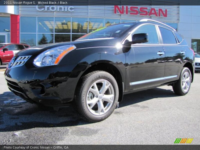Wicked Black / Black 2011 Nissan Rogue S