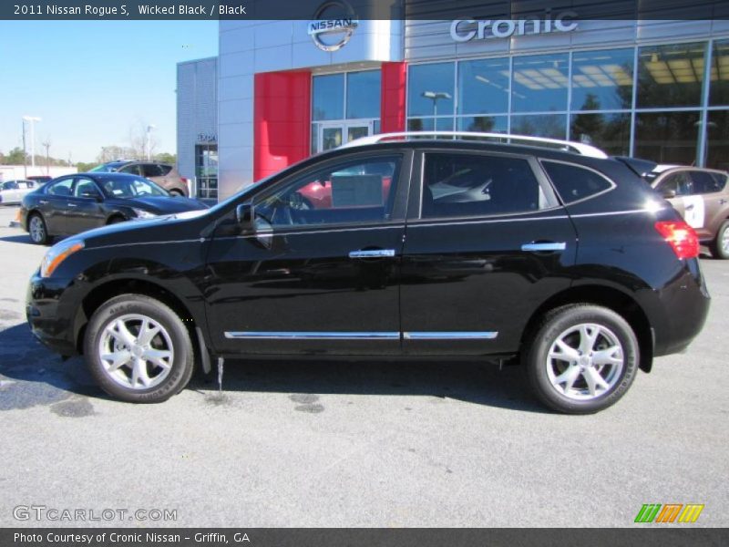 Wicked Black / Black 2011 Nissan Rogue S