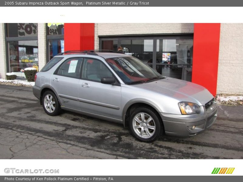Platinum Silver Metallic / Gray Tricot 2005 Subaru Impreza Outback Sport Wagon