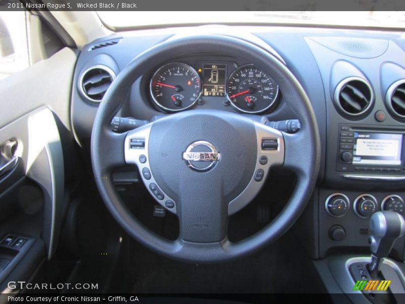 Wicked Black / Black 2011 Nissan Rogue S
