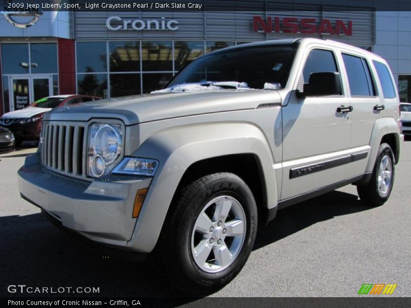 Light Graystone Pearl / Dark Slate Gray 2009 Jeep Liberty Sport