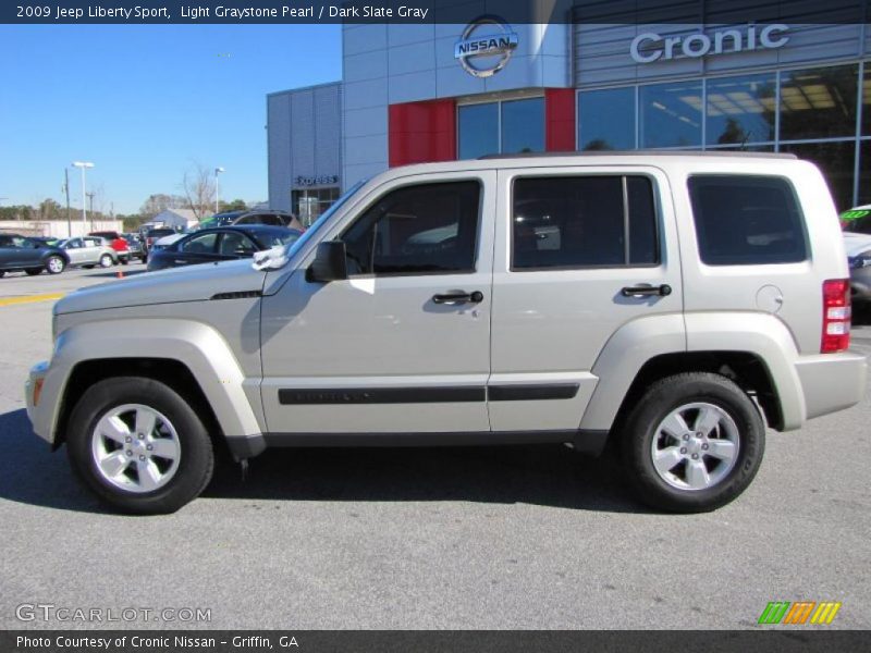 Light Graystone Pearl / Dark Slate Gray 2009 Jeep Liberty Sport