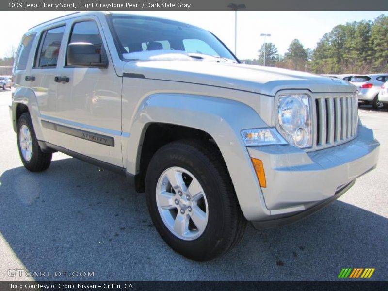 Light Graystone Pearl / Dark Slate Gray 2009 Jeep Liberty Sport