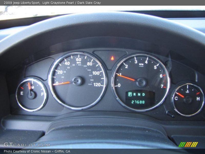 Light Graystone Pearl / Dark Slate Gray 2009 Jeep Liberty Sport