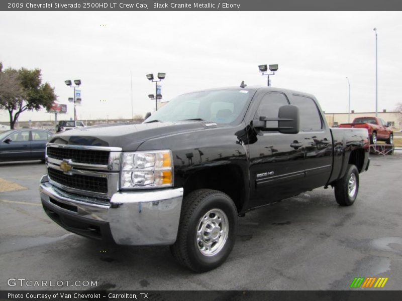 Black Granite Metallic / Ebony 2009 Chevrolet Silverado 2500HD LT Crew Cab
