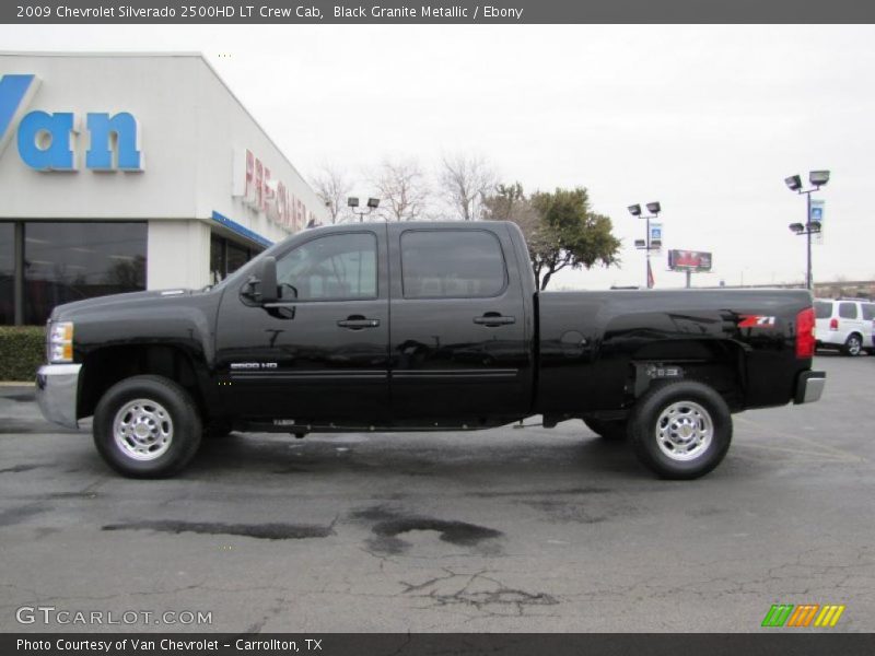 Black Granite Metallic / Ebony 2009 Chevrolet Silverado 2500HD LT Crew Cab