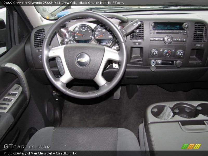 Black Granite Metallic / Ebony 2009 Chevrolet Silverado 2500HD LT Crew Cab