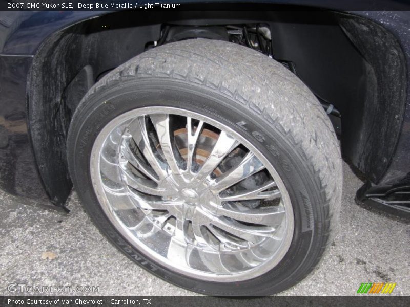 Deep Blue Metallic / Light Titanium 2007 GMC Yukon SLE