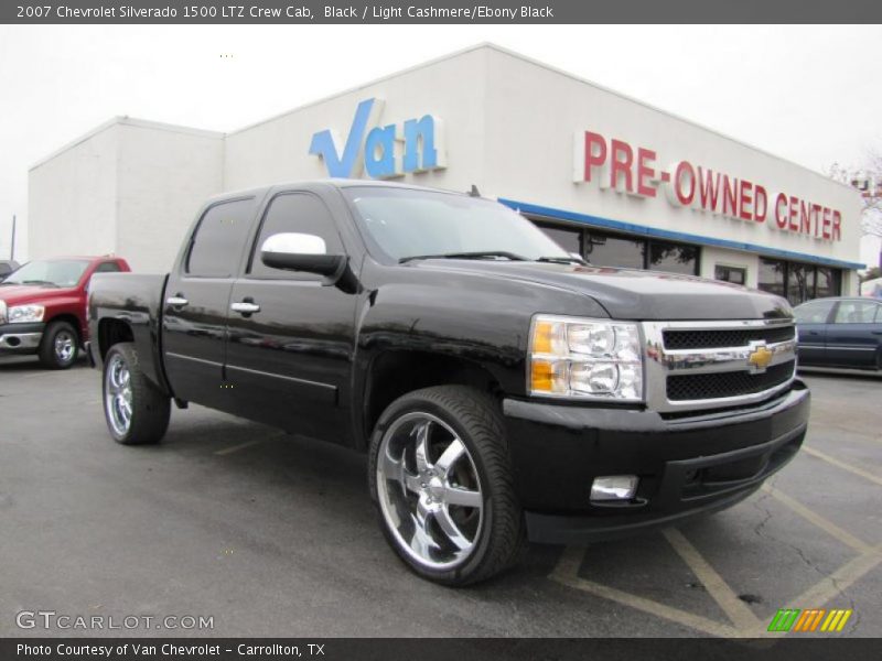 Black / Light Cashmere/Ebony Black 2007 Chevrolet Silverado 1500 LTZ Crew Cab