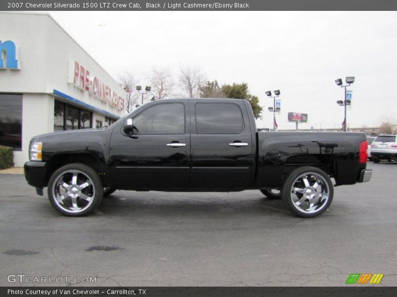 Black / Light Cashmere/Ebony Black 2007 Chevrolet Silverado 1500 LTZ Crew Cab