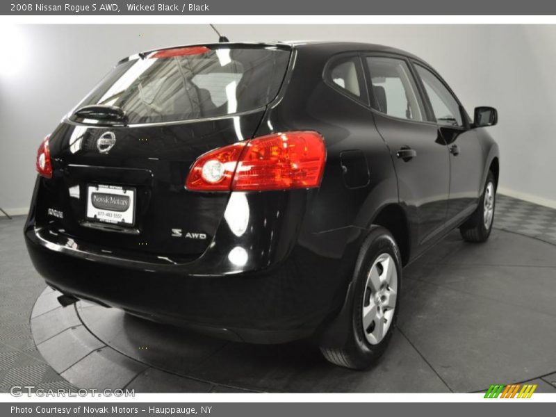 Wicked Black / Black 2008 Nissan Rogue S AWD