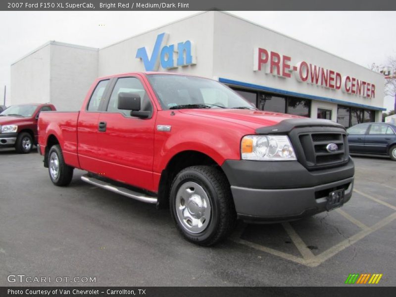 Bright Red / Medium/Dark Flint 2007 Ford F150 XL SuperCab