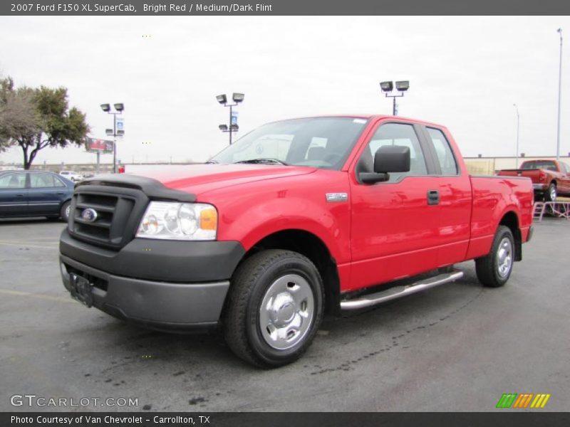 Bright Red / Medium/Dark Flint 2007 Ford F150 XL SuperCab