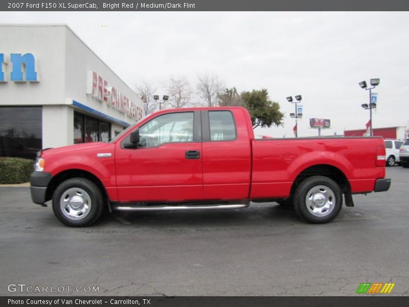 Bright Red / Medium/Dark Flint 2007 Ford F150 XL SuperCab