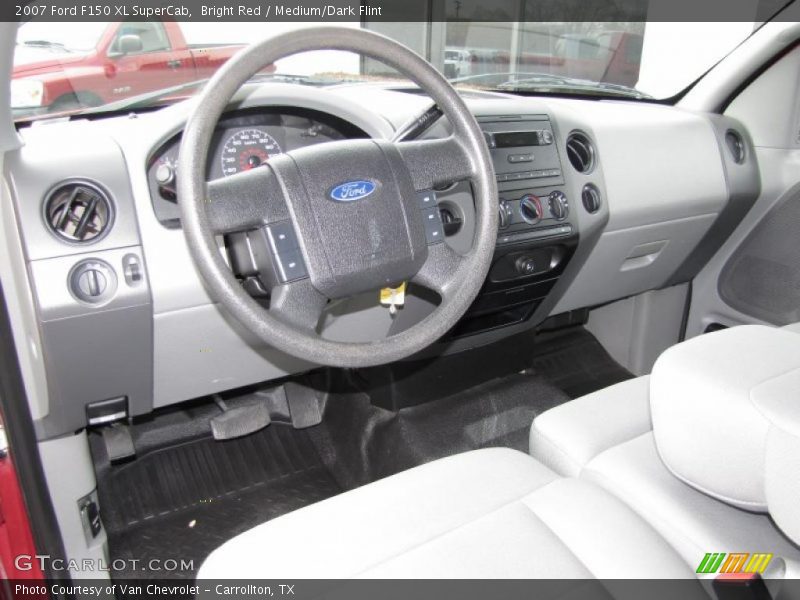Bright Red / Medium/Dark Flint 2007 Ford F150 XL SuperCab