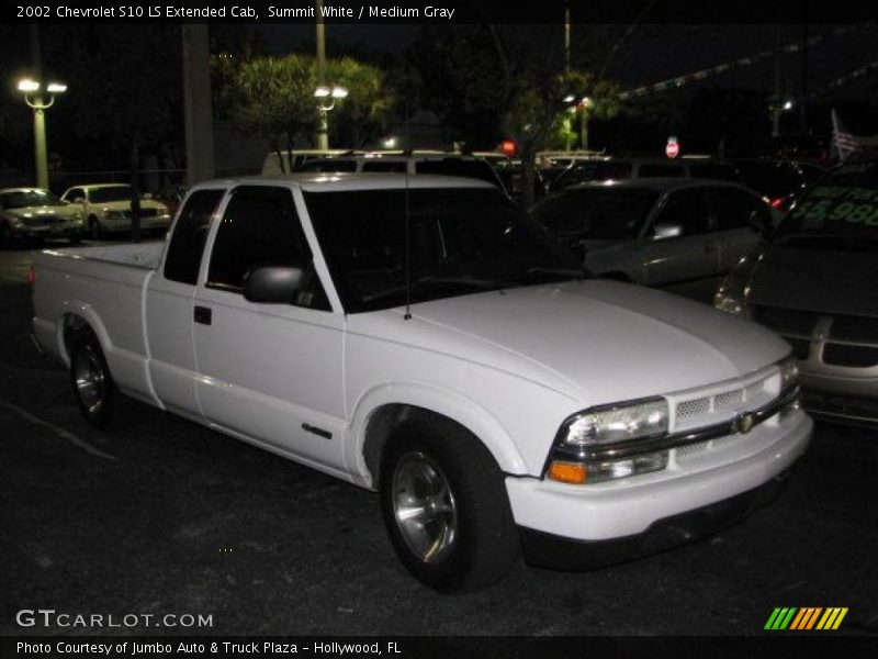 Summit White / Medium Gray 2002 Chevrolet S10 LS Extended Cab
