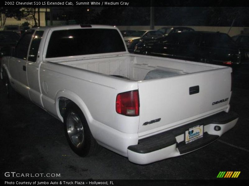 Summit White / Medium Gray 2002 Chevrolet S10 LS Extended Cab