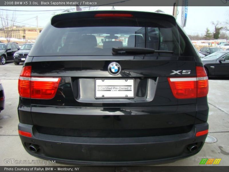 Black Sapphire Metallic / Tobacco 2008 BMW X5 3.0si