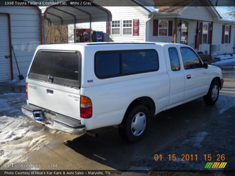 White / Gray 1998 Toyota Tacoma Extended Cab