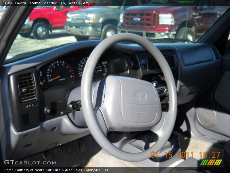 White / Gray 1998 Toyota Tacoma Extended Cab