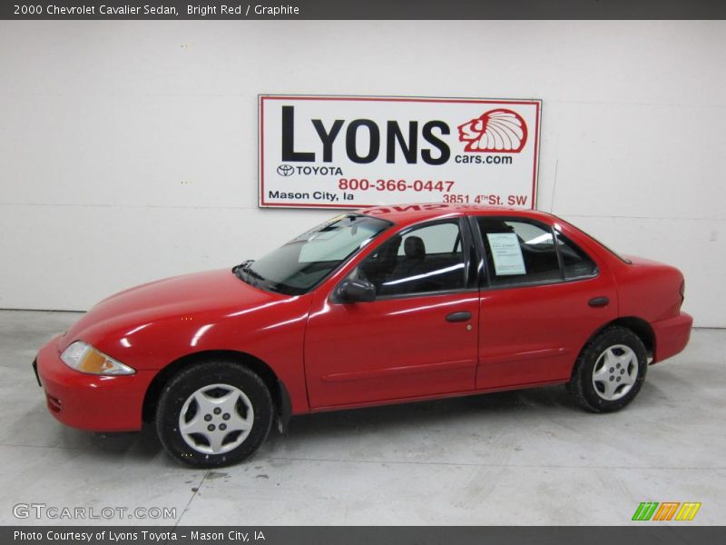 Bright Red / Graphite 2000 Chevrolet Cavalier Sedan