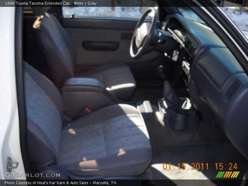 White / Gray 1998 Toyota Tacoma Extended Cab