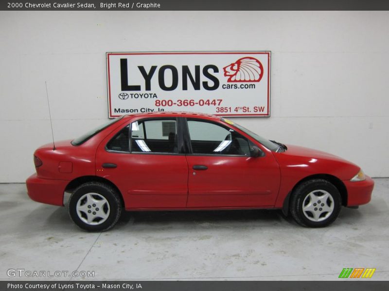 Bright Red / Graphite 2000 Chevrolet Cavalier Sedan