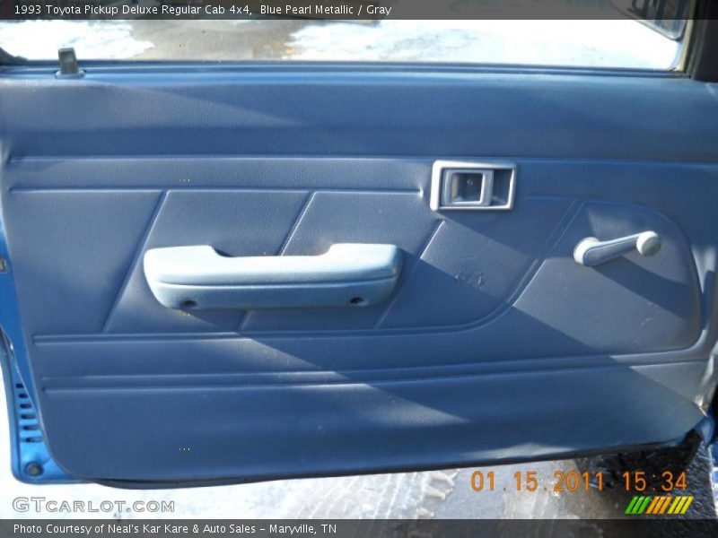 Blue Pearl Metallic / Gray 1993 Toyota Pickup Deluxe Regular Cab 4x4