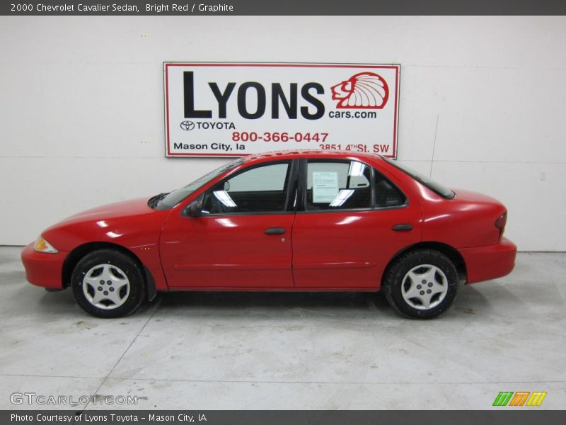 Bright Red / Graphite 2000 Chevrolet Cavalier Sedan