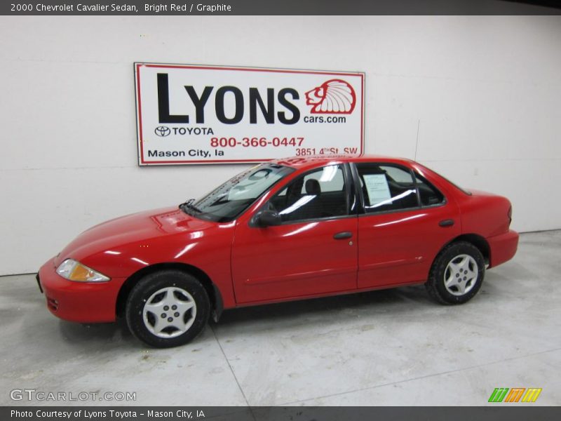 Bright Red / Graphite 2000 Chevrolet Cavalier Sedan