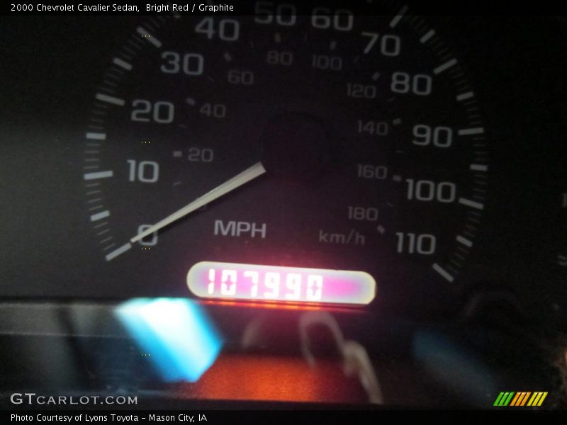 Bright Red / Graphite 2000 Chevrolet Cavalier Sedan