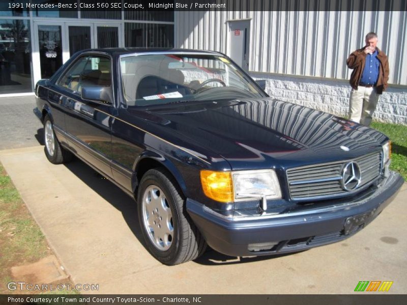 Midnight Blue / Parchment 1991 Mercedes-Benz S Class 560 SEC Coupe