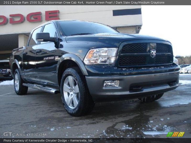 Hunter Green Pearl / Dark Slate Gray/Medium Graystone 2011 Dodge Ram 1500 SLT Outdoorsman Crew Cab 4x4
