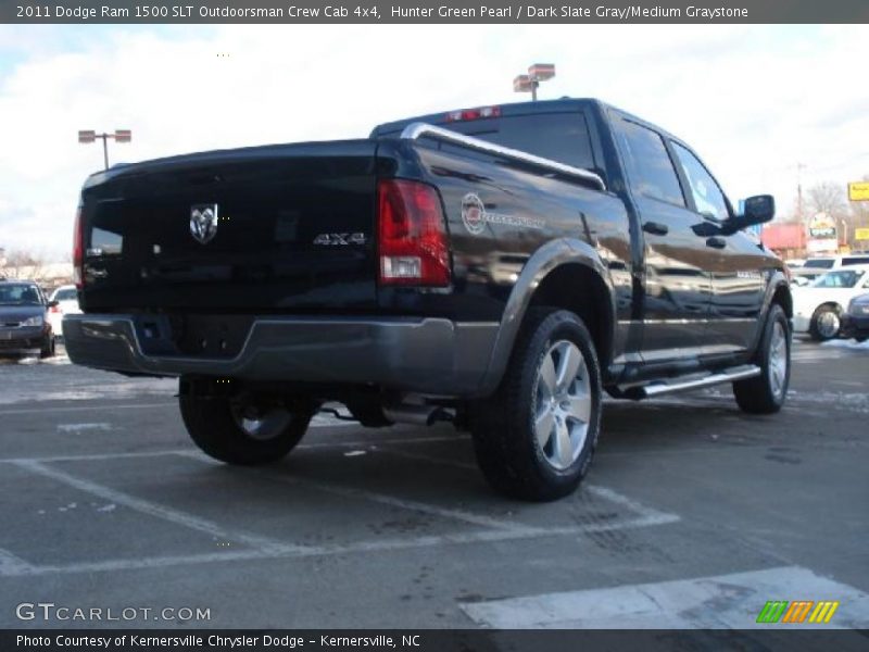 Hunter Green Pearl / Dark Slate Gray/Medium Graystone 2011 Dodge Ram 1500 SLT Outdoorsman Crew Cab 4x4