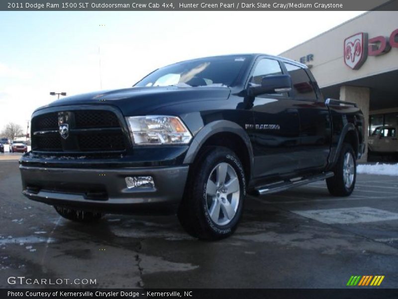 Hunter Green Pearl / Dark Slate Gray/Medium Graystone 2011 Dodge Ram 1500 SLT Outdoorsman Crew Cab 4x4