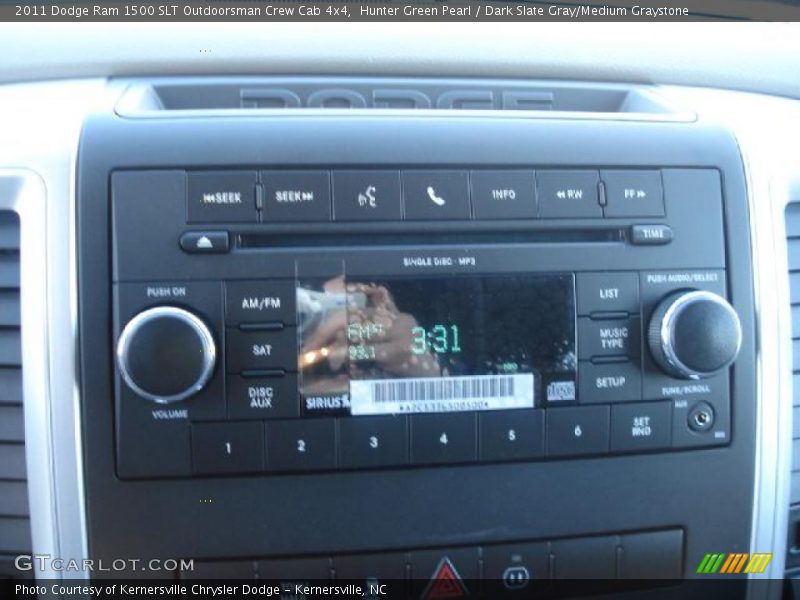 Hunter Green Pearl / Dark Slate Gray/Medium Graystone 2011 Dodge Ram 1500 SLT Outdoorsman Crew Cab 4x4