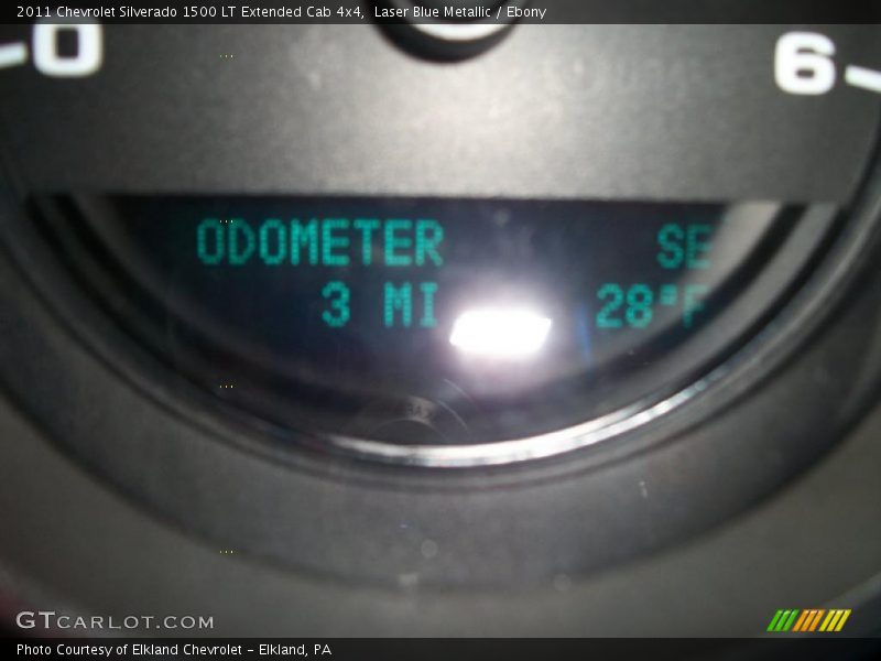 Laser Blue Metallic / Ebony 2011 Chevrolet Silverado 1500 LT Extended Cab 4x4