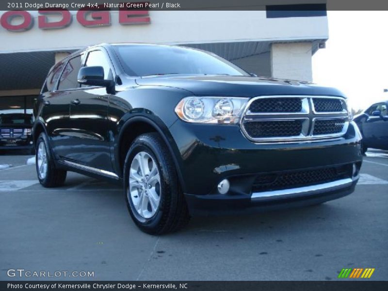 Natural Green Pearl / Black 2011 Dodge Durango Crew 4x4