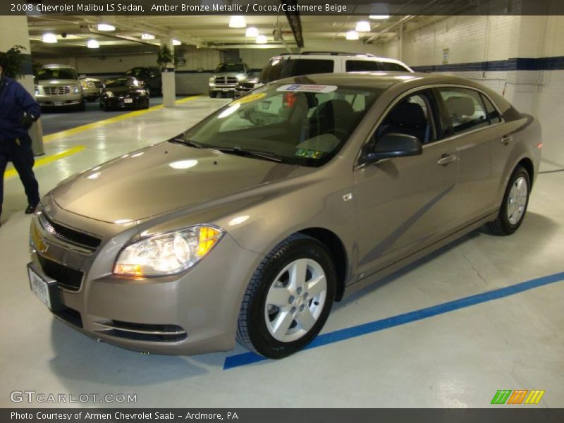 Amber Bronze Metallic / Cocoa/Cashmere Beige 2008 Chevrolet Malibu LS Sedan