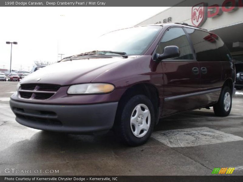 Deep Cranberry Pearl / Mist Gray 1998 Dodge Caravan