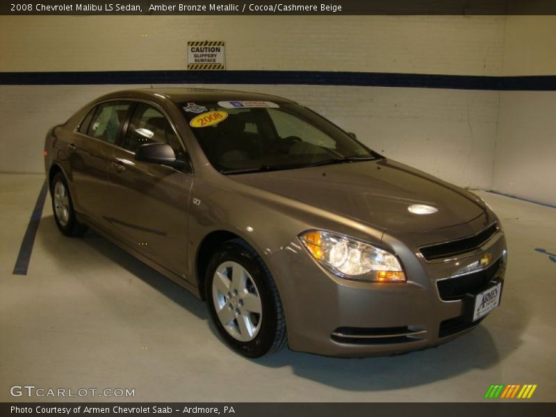 Amber Bronze Metallic / Cocoa/Cashmere Beige 2008 Chevrolet Malibu LS Sedan