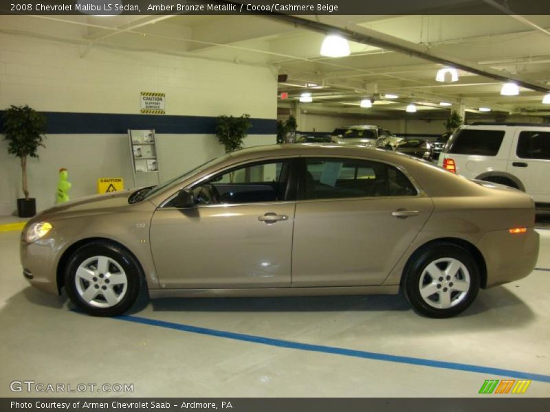 Amber Bronze Metallic / Cocoa/Cashmere Beige 2008 Chevrolet Malibu LS Sedan