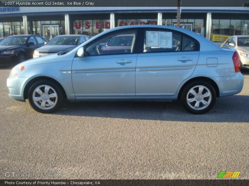 Ice Blue / Gray 2007 Hyundai Accent GLS Sedan